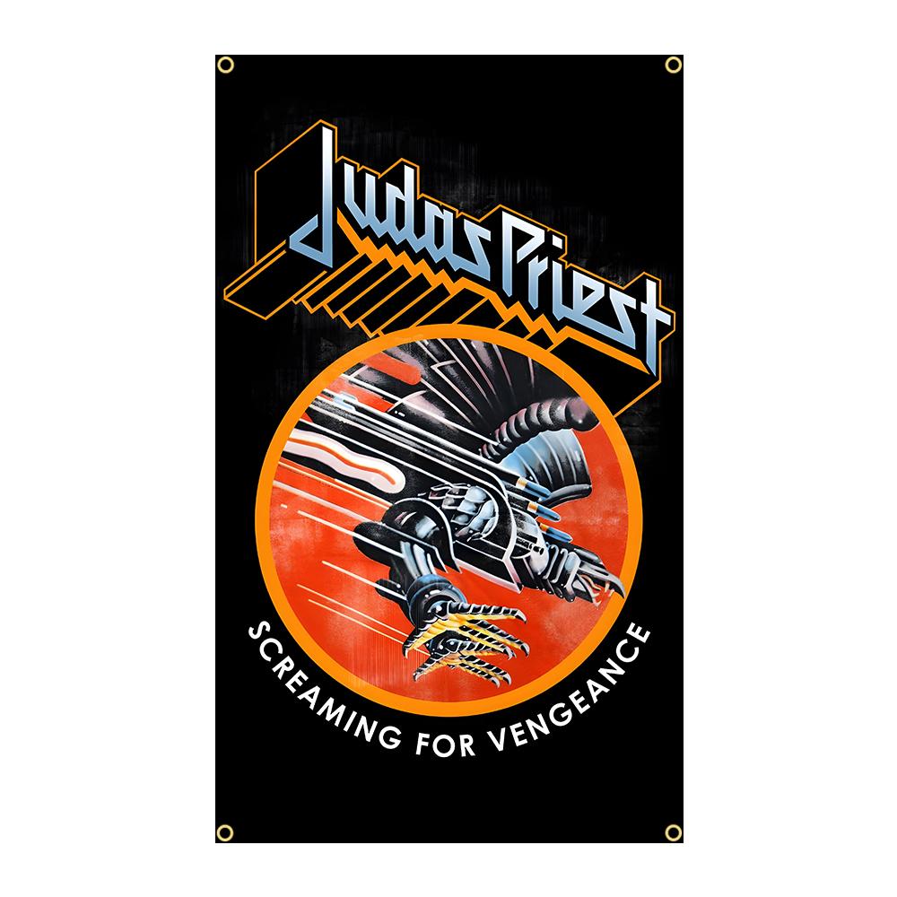 J-Judas P-Priest Heavy Rock Band Flags Polyester Digital Printing Banner for Bedroom Wall Art Out Door Tapestry Decoration