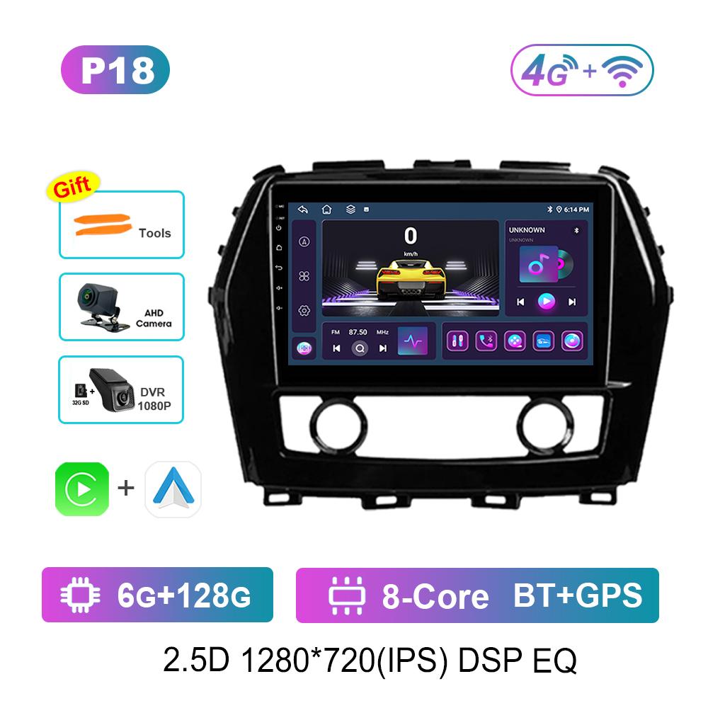 DSP Stereo Navigation GPS Android OS 9'' for Nissan Maxima A36 2015 - 2020 BT Car Radio Multimedia Player WiFi Touch Screen 4G
