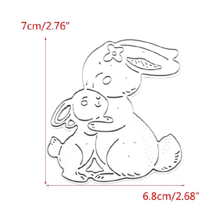 Rabbits Metal Die Cuts Bunny Cutting Dies DIY Cards Embossing Scrapbooking-Decor