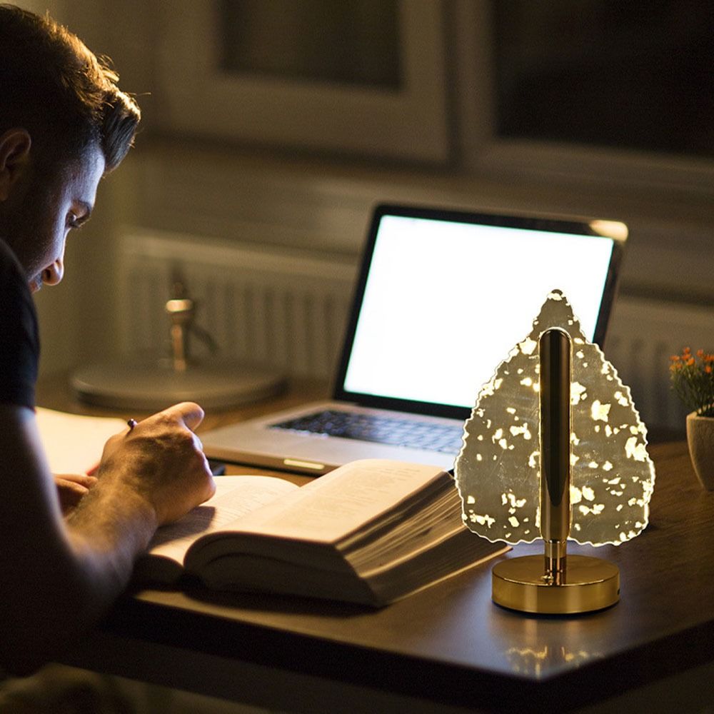 Adjustable LED Table Lamp Transparent Nordic Acrylic Night Light Indoor Lighting