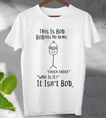 Questa è Bob Senza Braccia Toc Toc Uomo Stick T Shirt Unisex Uomo Donna Top