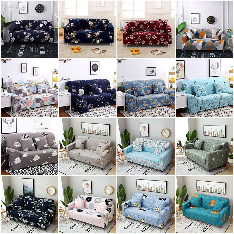 Floral Print Simple Stretch Tight Wrap Slipcovers Elastic Sofa Couch Cover