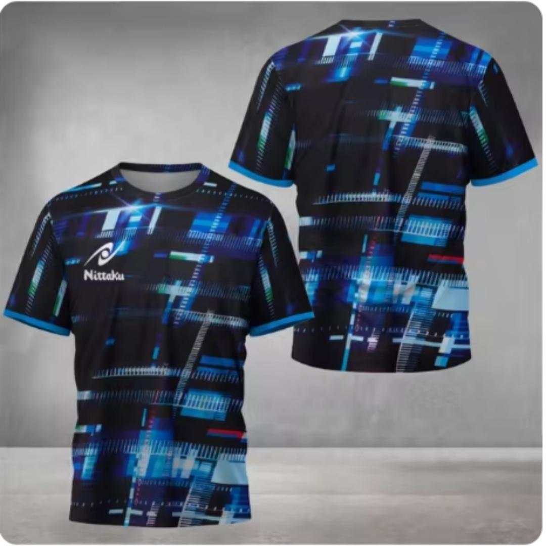 ETST 03 Heren Nittaku Tafeltennis T-shirt Victory Light Bedrukt Heren Zomer Sport Tafeltennis T-shirt Training Sneldrogend T-shirt 2XL