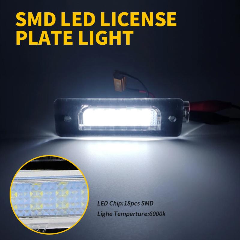 2PCS White LED License Plate Light Lamp For BMW 5 Series E34 (M5 518i 520i 525i 525td 530i 540i)1988-1996 7 Series E32 1986-1994