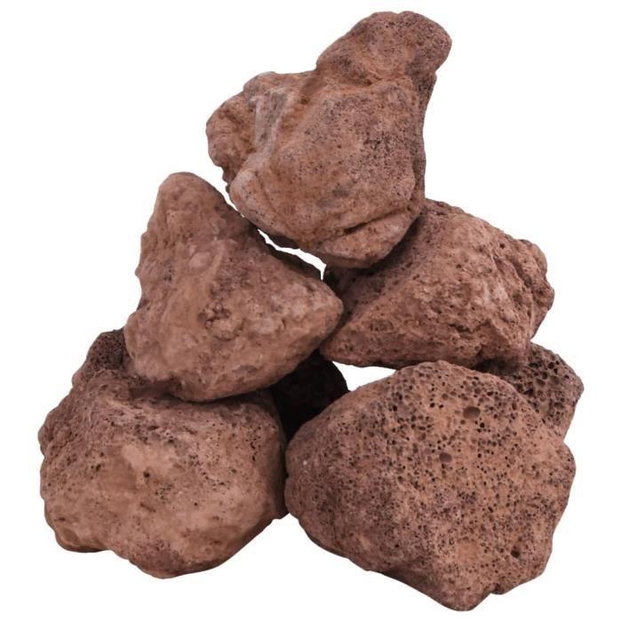 VidaXL Roches volcaniques 10 kg rouge 10-30 cm 155323