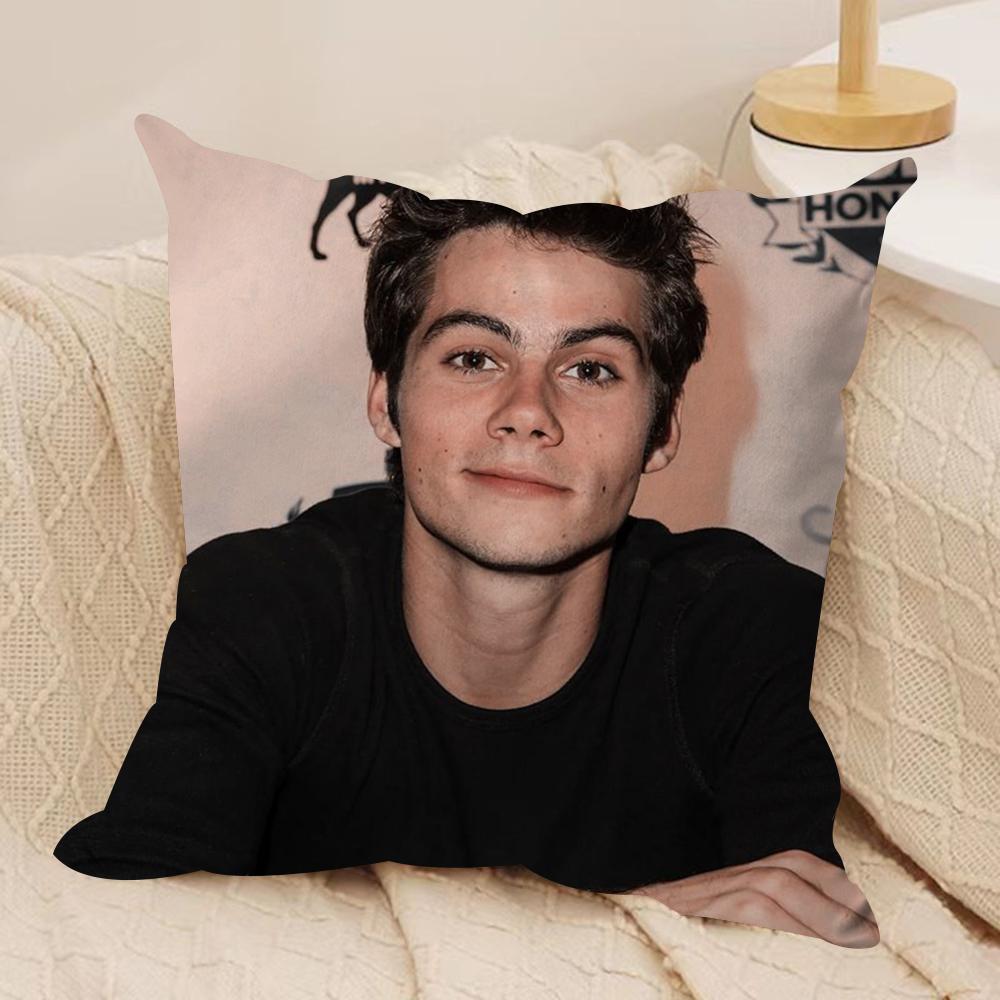 DDylan O Brien Cushion Cover Soft Plush Fabric DoubleSided Printed Sofa Cushion Cover for All Seasons Home Decor Gift