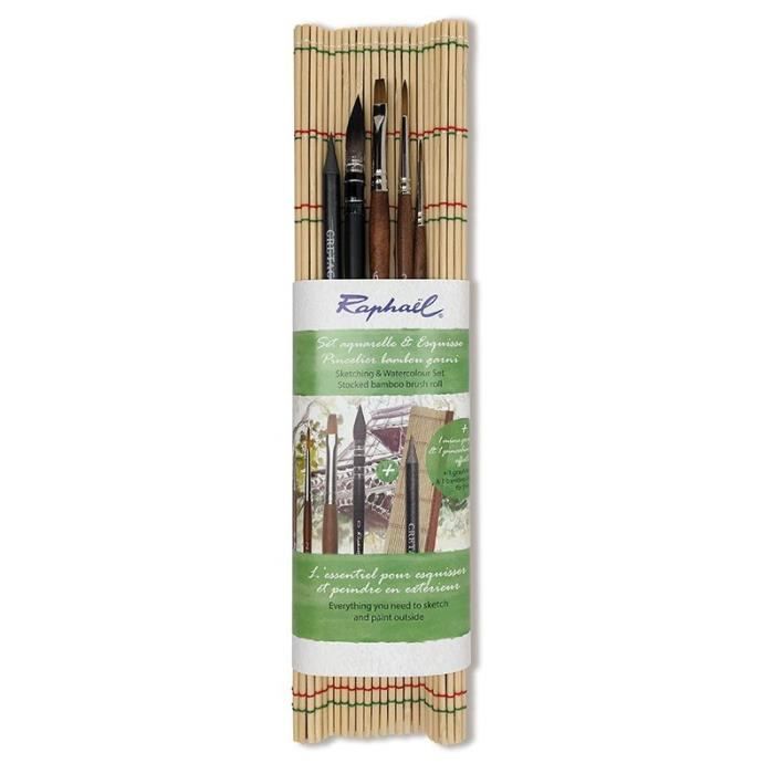 Pinceaux pour aquarelle - Non spécifié - Set de 4 pinceaux en bambou + 1 Monolith - Précision - Softaqua - Mixte