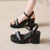 Zeppa con Plateau Impermeabile Tacco Super Alto Sandali da Donna Stile Romano Scarpe da Donna Estate 2025 Sandalo Comodo di Lusso