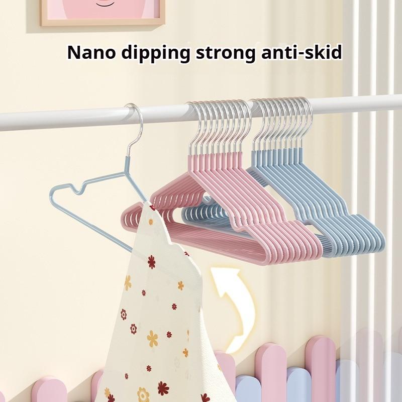 Nano Trace - Free Anti - Slip Kids Hangers, Thickened Vinyl - Coated Baby Clothes Racks, Multi - Color Toddler Garment Hangers