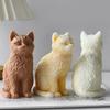 Easy To Clean Silicone Candle Mold Soap Moulds Sitting Cats Shape Resin Project Moulds Silicone Texture for Candle