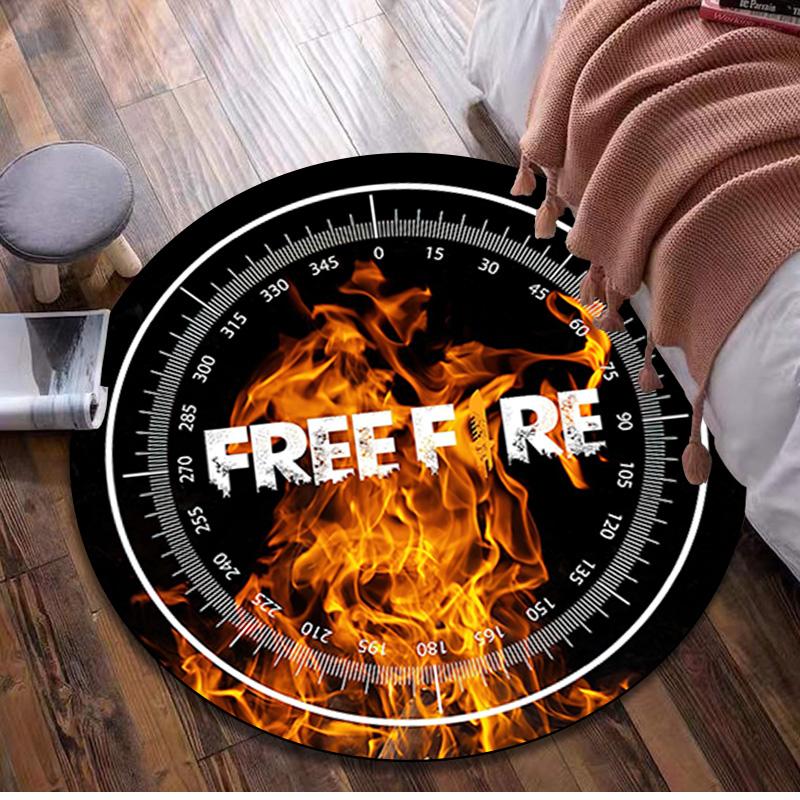 Free Fire Circular Rug - Office Decorative Carpet For Living Room Bedroom Door Mat Floor Rug Computer Chair Area Rug
