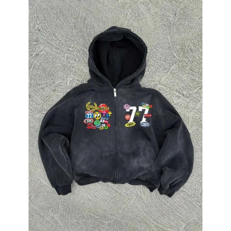 Felpa stampata personalizzata tendenza americana giacca Harajuku stile gotico unisex maglione stampato 3D
