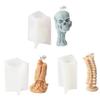 Halloween Skull Candle Silicone Mold Table Ornament Mould DIY Plasters Mold