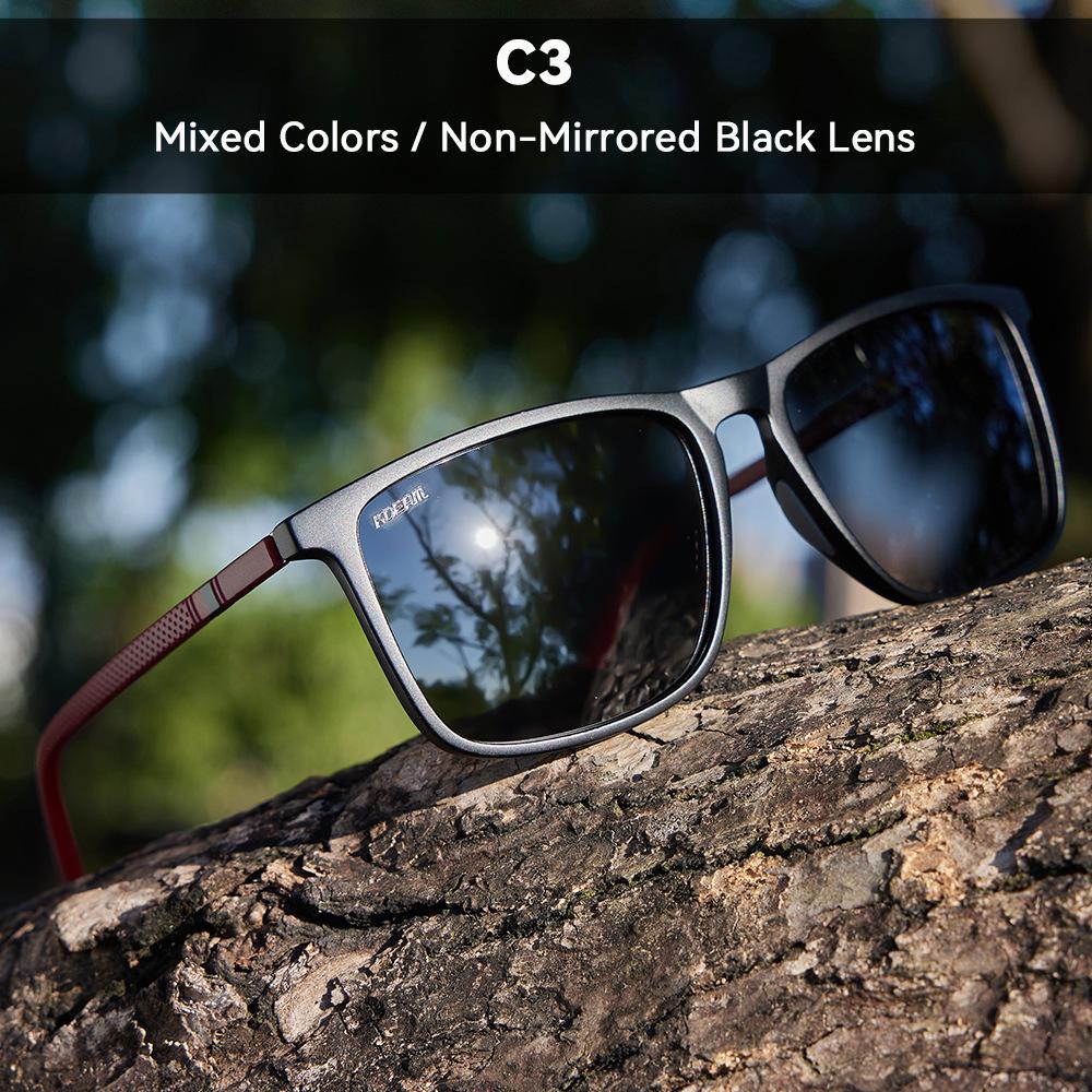 Tide large size square polarized sunglasses outdoor mountaineering shading fishing driving glasses красный