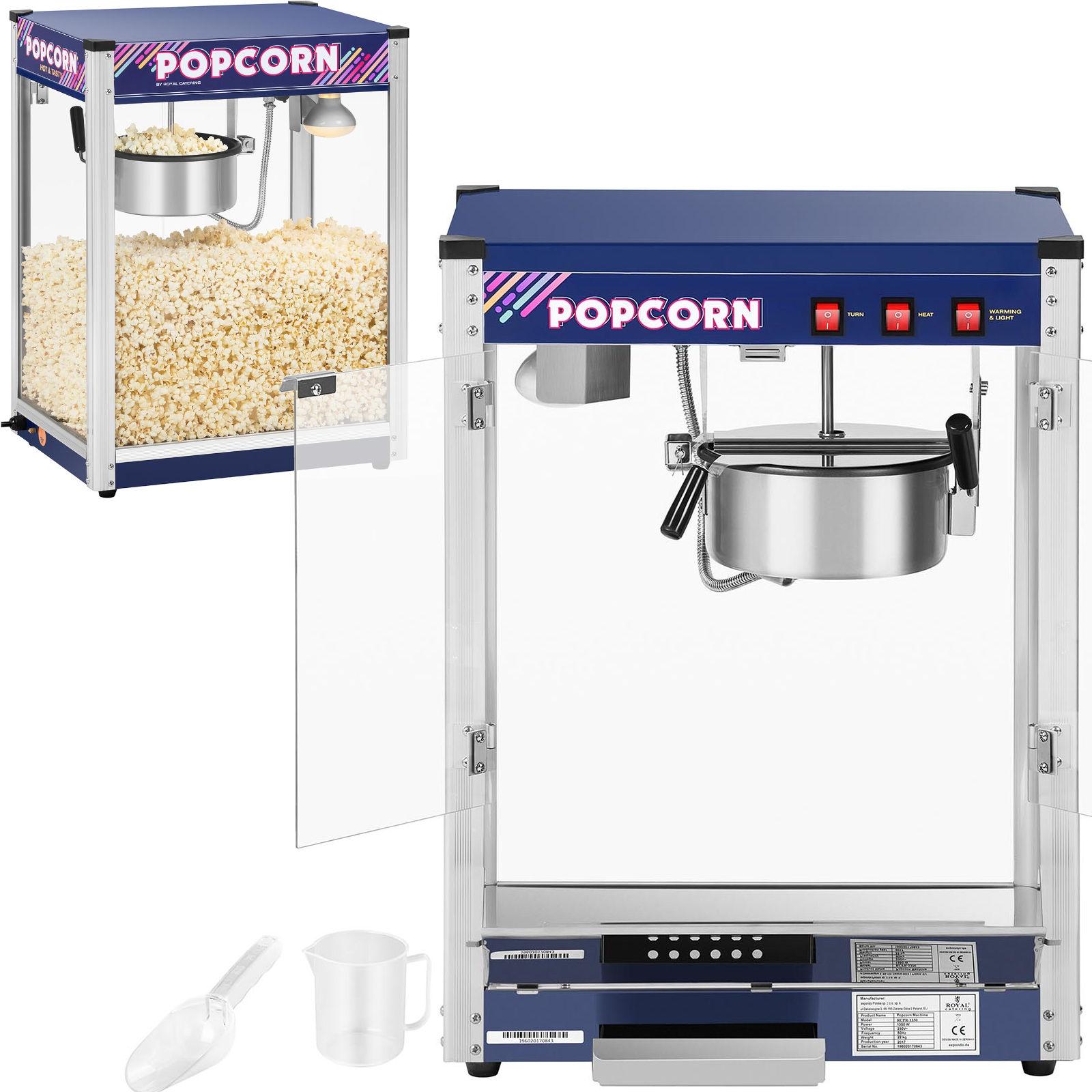 Profesionálny efektívny stroj na popcorn 1350 W 8 oz Royal Catering RCPR1350