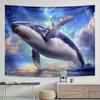 Attractive Starfish Whale Digital Printing Polyester Wall Tapestry Suitable for Use In Living Rooms Bedrooms Offices Bars Party