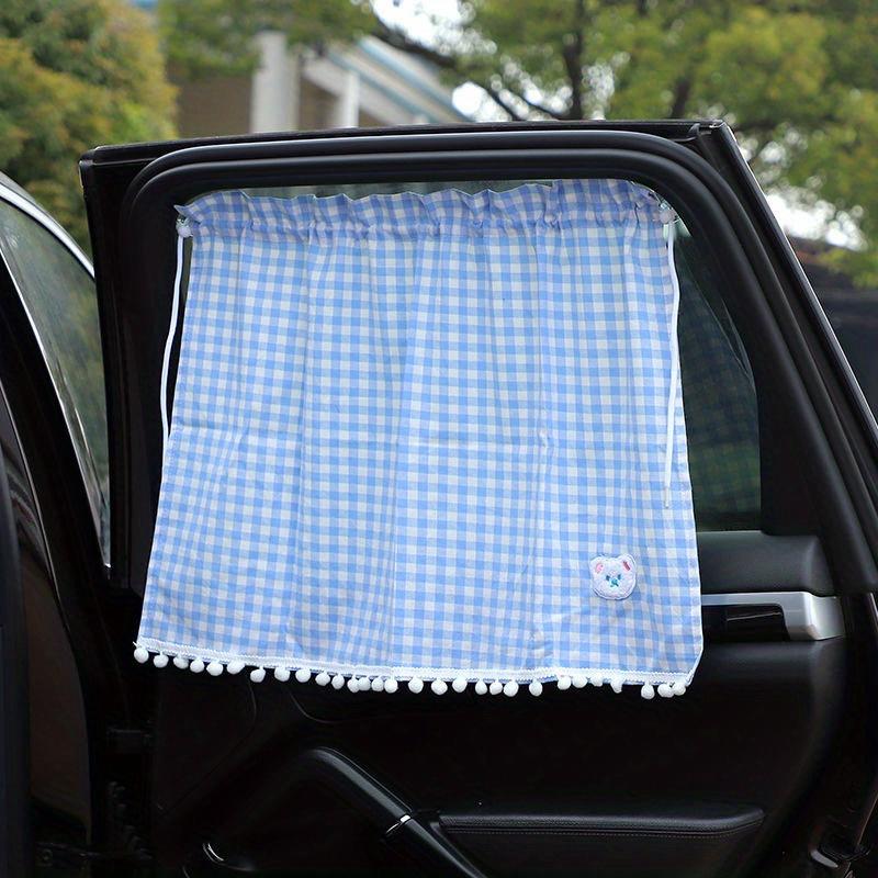 1pc Car Sunshade Curtain, UV Safeguard Suction Cup Shade Cloth, Universal Privacy Sunscreen Heat Insulation Curtain