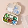 Mini Portable 8 Grids Pill Box Travel Medicine Organizer Container Wheat Sealed Tablets Storage Dispenser Box for Medicines