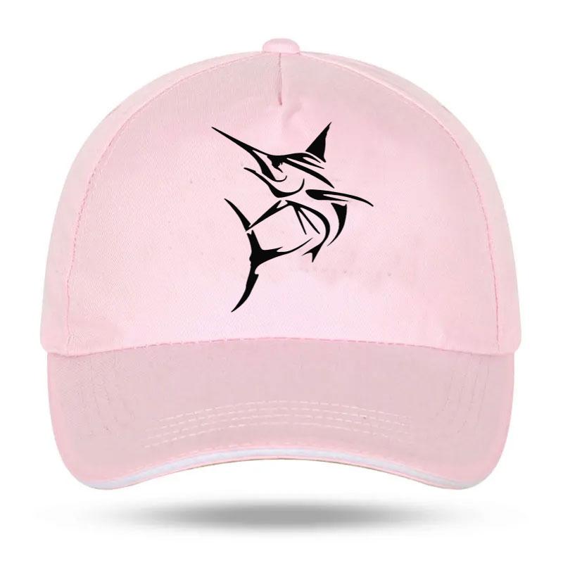 Marlin Fish Large swordfish Fishing Print Baseball Cap Unisex Women Parent-child Hats Outdoor Adjustable Caps Trucker Hat wayne