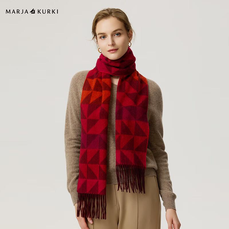 Унисекс подарочный набор с шарфом из чистой шерсти Maria Gucci