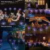 LED Solar Fireworks Lights Outdoor Decorative Multicolor Starburst Waterproof Lamps with 8 Modes for Garden Path Home Lawn