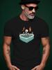 Skeleton Bathing Graphic Print Casual Tshirt - Summer Sho...