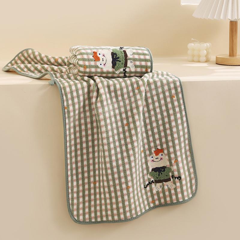 Thick Coral Fleece Face Towel - Soft, Absorbent & Quick-Drying for Couples