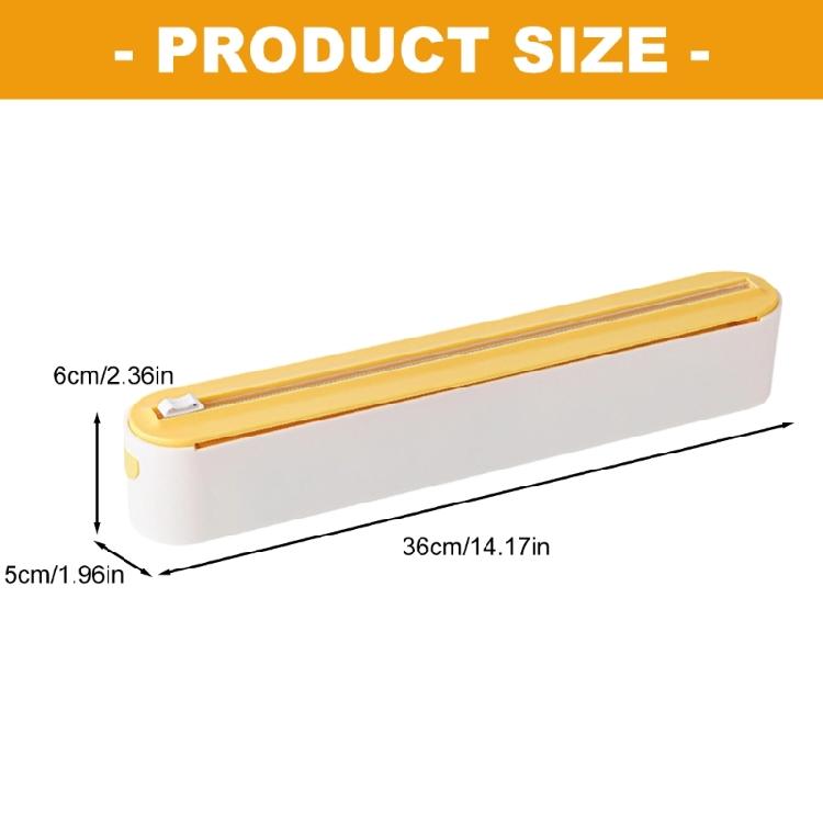 Magnetic Plastic Wrap Dispenser with Slide Cutter Space Saving Kitchen Organizers Single-Hand Operation for Aluminum Foil