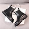 Processing Custom Martin Boots Women's Leather 2025 New Cigarette Tube Platform Chelsea Short Boots Women