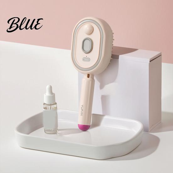 Retractable Steam Comb 1/2Pcs Electric Spray Air Cushion Brush USB Rechargeable Misting Massage 2-In-1 Brush Anti-Frizz Self-Cleaning for Dry Damaged