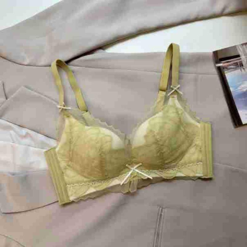 New Summer Underwear Women's Big Breasts Gather and Support Secondary Breasts Without Steel Ring Anti-sagging Sexy Lace Bra Cover