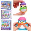 Pinguin Quetschspielzeug Set, Langsam aufsteigende Stressabbau Bälle, Weiche TPR Dekompressionsfigur für Erwachsene, Niedliches Tier Überraschungsgeschenk