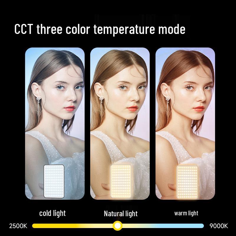 Portable RGB Fill Light for Mobile and Vlog Photography