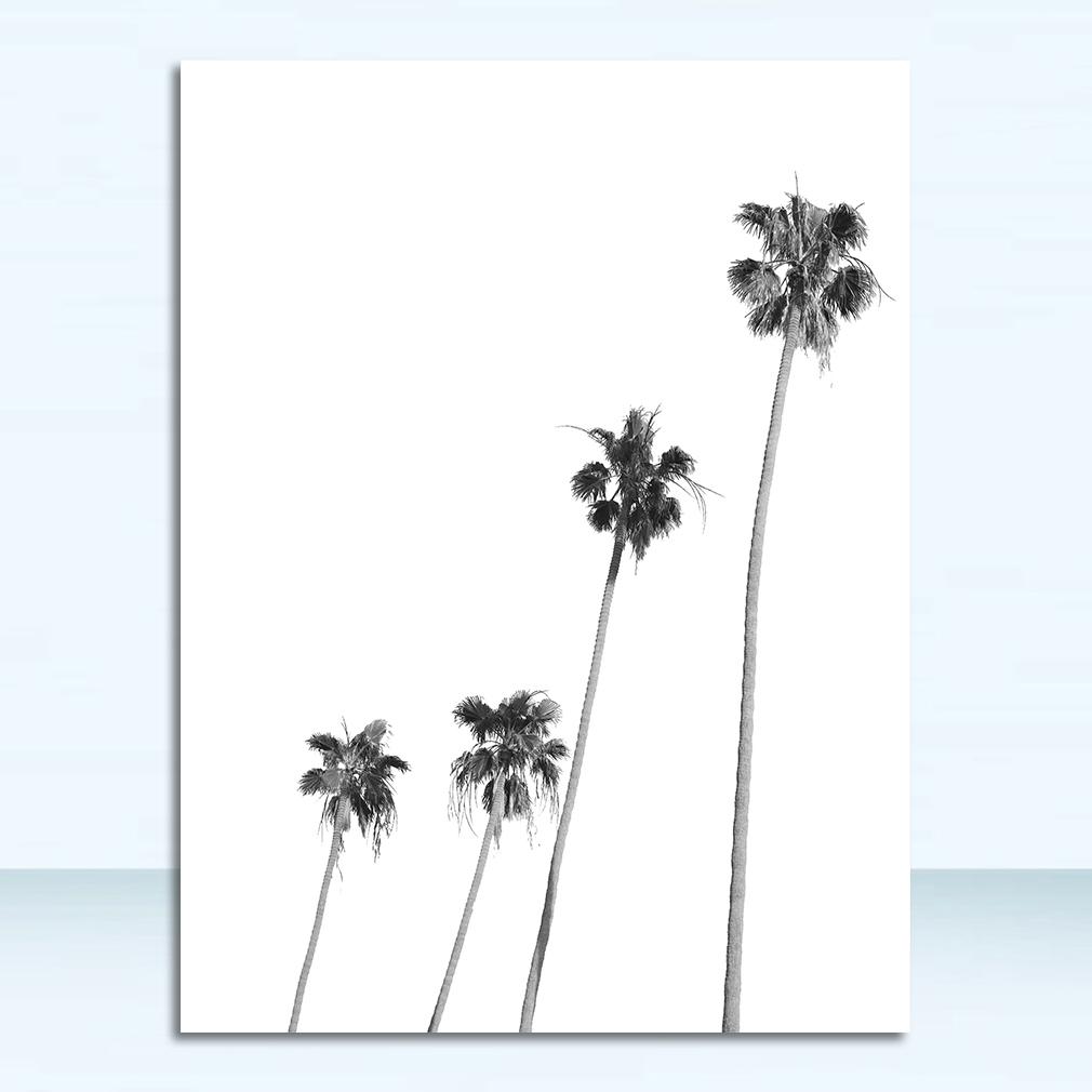 

Surf Wall Art Canvas Painting Black and White Photography Pictures Home Decor Beach Tropical Landscape Posters Prints Palm Beach