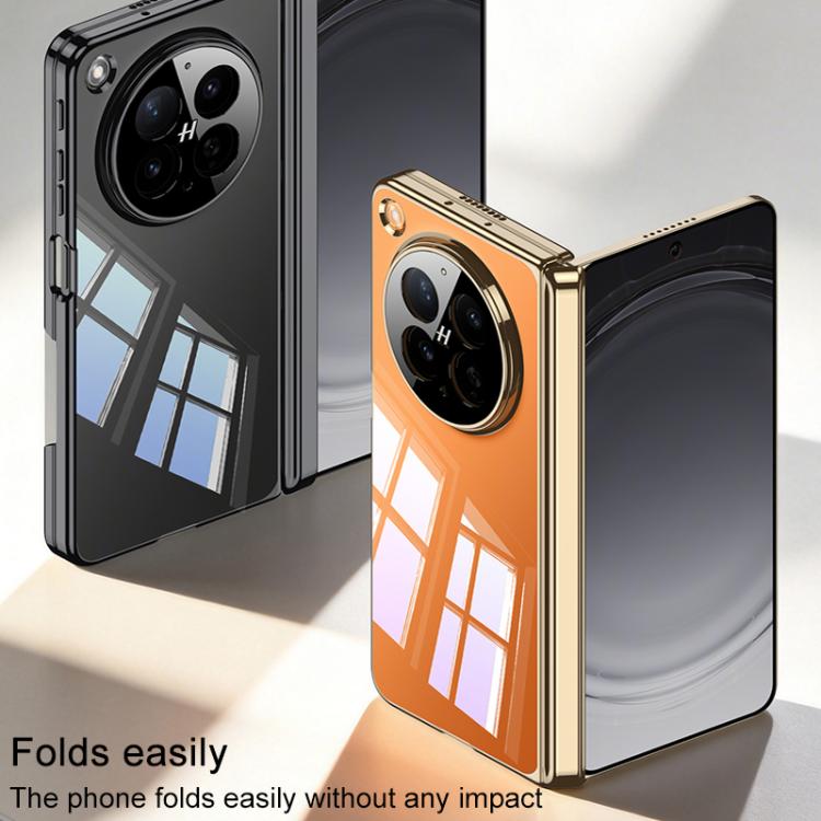Phantom Magnetic Full Coverage TPU Phone Case For OPPO Find N6 5G, Plating Transparent Shockproof Anti-Scratch Protective Cover