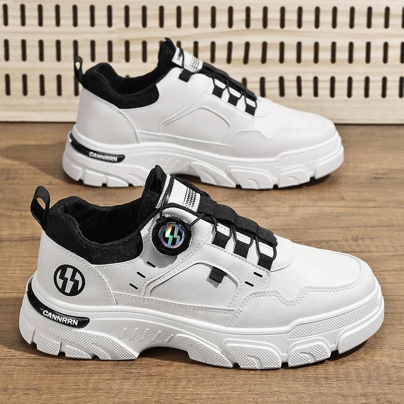 Autumn Mens Casual Shoes Leather MenS Sneakers Comfortable Soft Male Wark Board Shoes Platform Shoe For Men