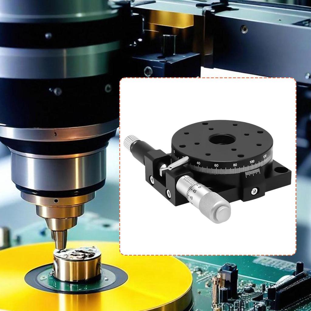 60mm Fine Tuning Optical Sliding Stage Dia 2.3inch Cross Roller Guide Accessories Simple Assembly