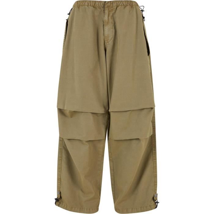 Pantalon cargo - Urban Classics - Parachute - Coton 100% - Vert olive - Confortable et tendance