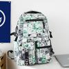 Graffiti Print Student Schoolbag Boys Large Capacity Backpack Girls Campus Backpack
