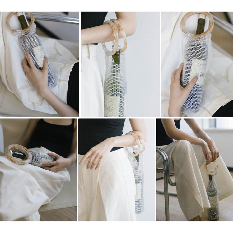 Handwoven Wine Holder Practical Wine Carrier Bag Water Bottle Insulation Bags