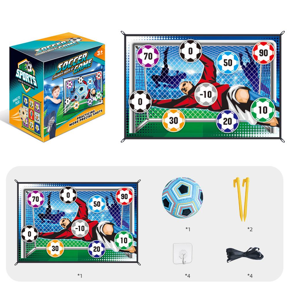 Indoor Soccer Target Game Magic Tape Football Throwing Practice Set for Kids Interactive Toy