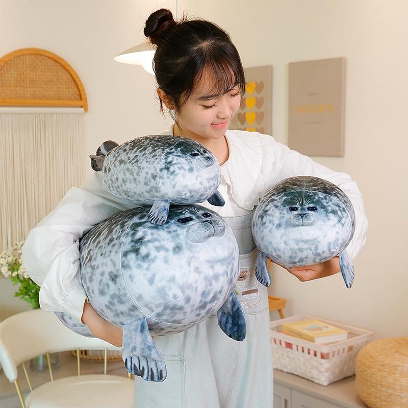 Cartoon Simulation Seal Doll Plush Toy Aquarium Seal Sea Lion Doll Home Pillow Children'S Doll