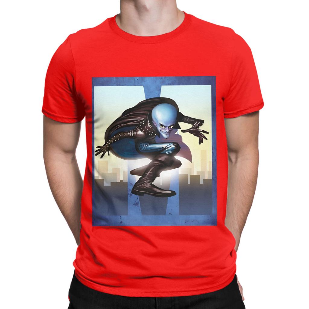 Art Megamind Poster Painitng Novelty 100 Cotton Tshirt Megamind Vs The Ddoom Syndicate Tees Tops For Unisex