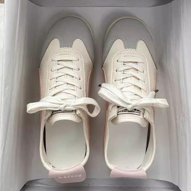 Lace-up German training shoes flat white shoes women's 2025 spring new Korean version casual shoes board shoes student sports shoes women