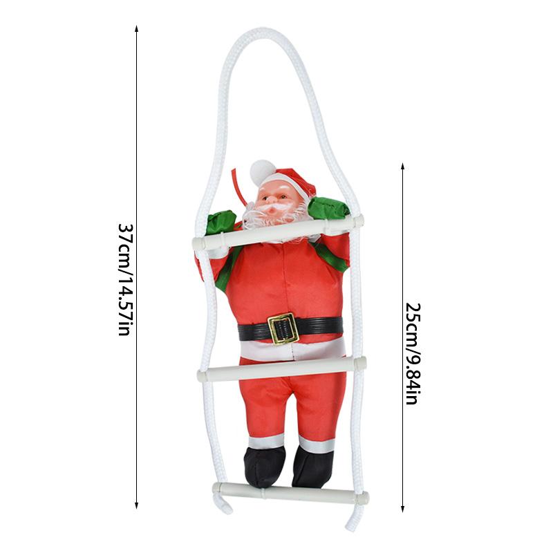 Christmas Santa Claus Climbing Ladder Doll Xmas Tree Hanging Decoration Christmas Indoor Home Wall Pendant 2026 New Year Gifts