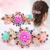Korean Rhinestone Spring Hair Clip - Versatile Medium/Large Size for Women
