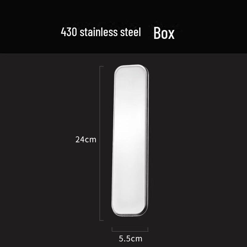 316 Stainless Steel Kids Cutlery Set: Chopsticks, Spoon, Portable Storage Box for Elementary School & Outdoor Use