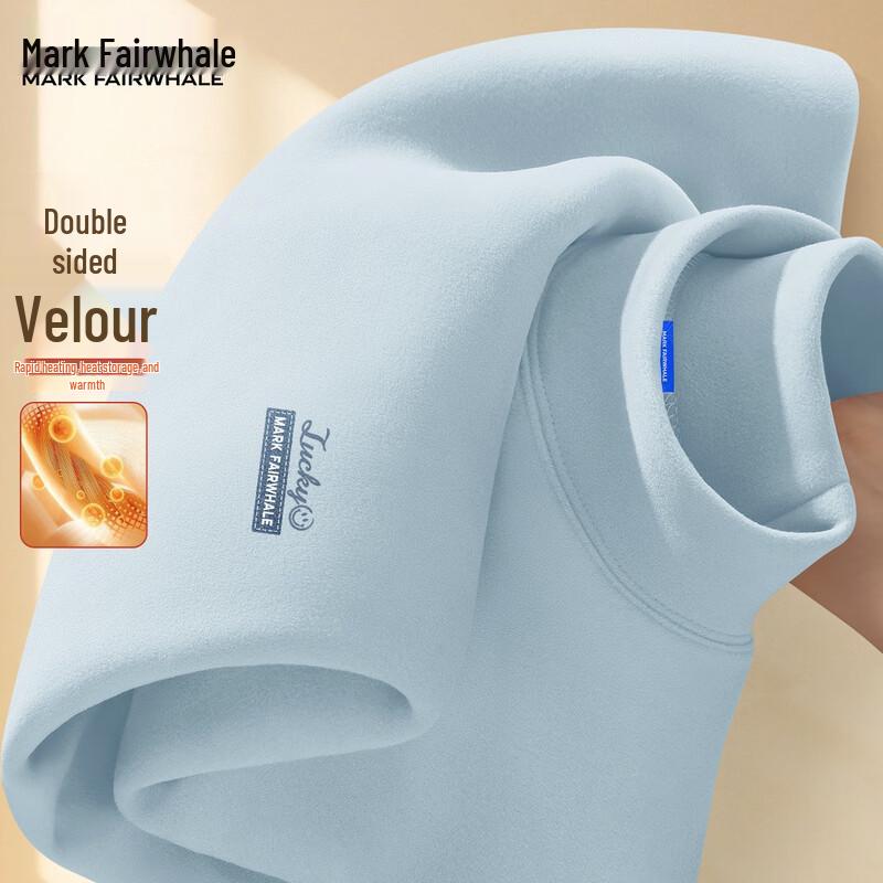 Mark Fairwhale Men s Velvet Thermal Half High-Neck Long-Sleeve T-Shirt M