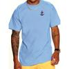 T-shirt da uomo con scollo a O, manica corta, stampa, cotone, comoda, da uomo