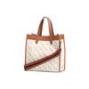 Coach Field 30 Classic Horse And Carriage Print Large Capacity Leather Tote Bag Women tote Brown White C8461-B4TXF